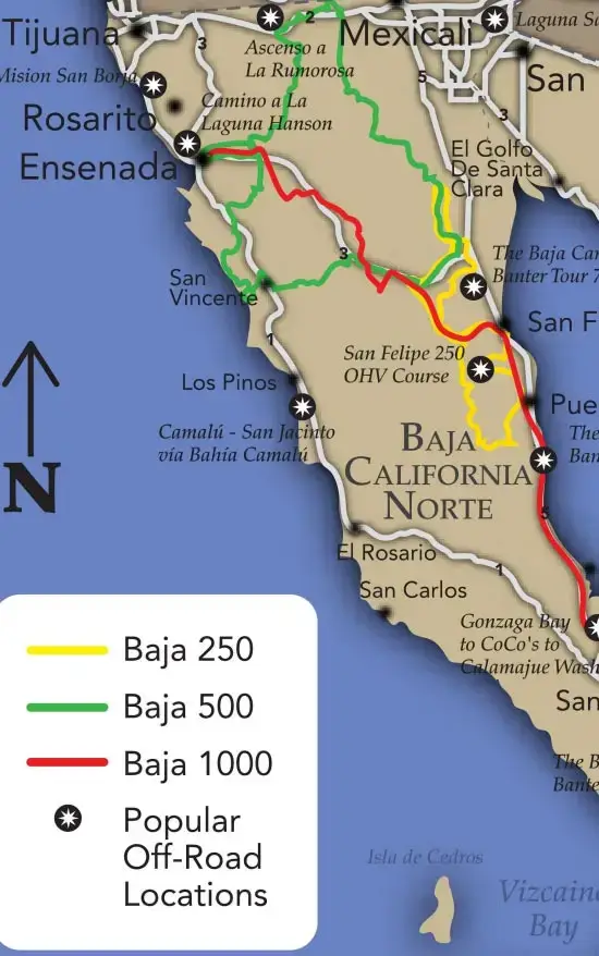 Baja off road map