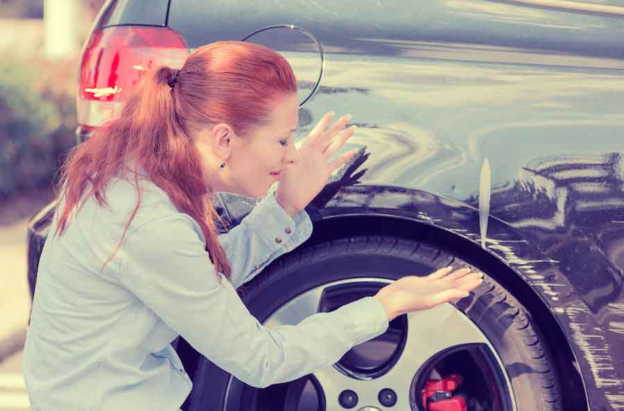 Car accident damage in Mexico