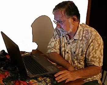 Mexico Mike Nelson working on a book