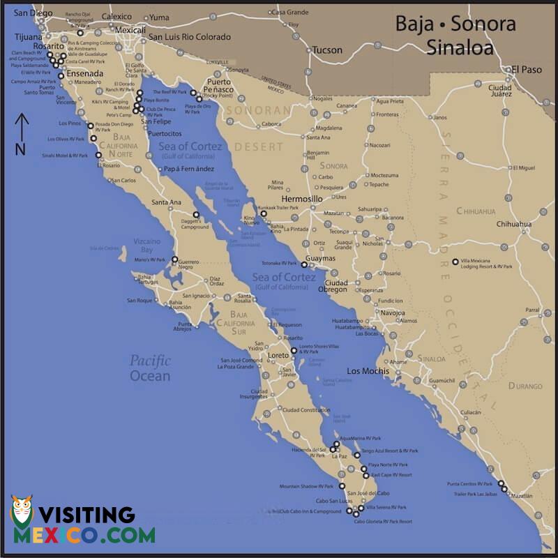 Sonora RV Map – Click to download a free copy