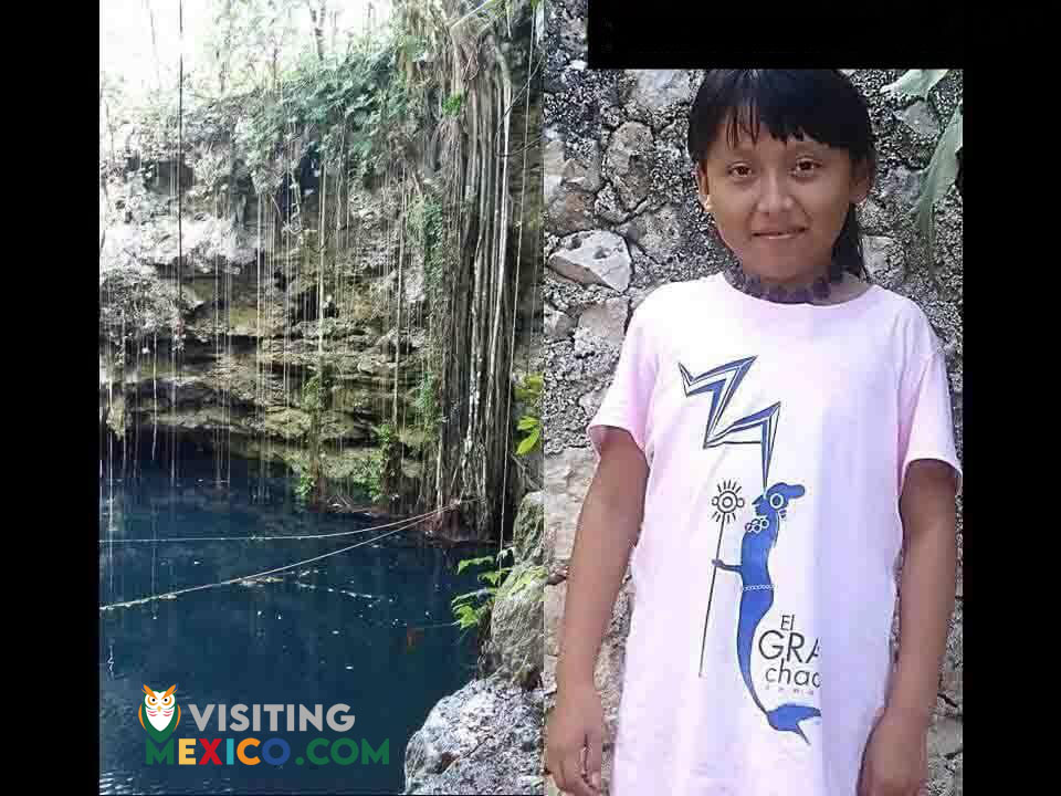 Mayan Girl at Cenote Gran Chaac
