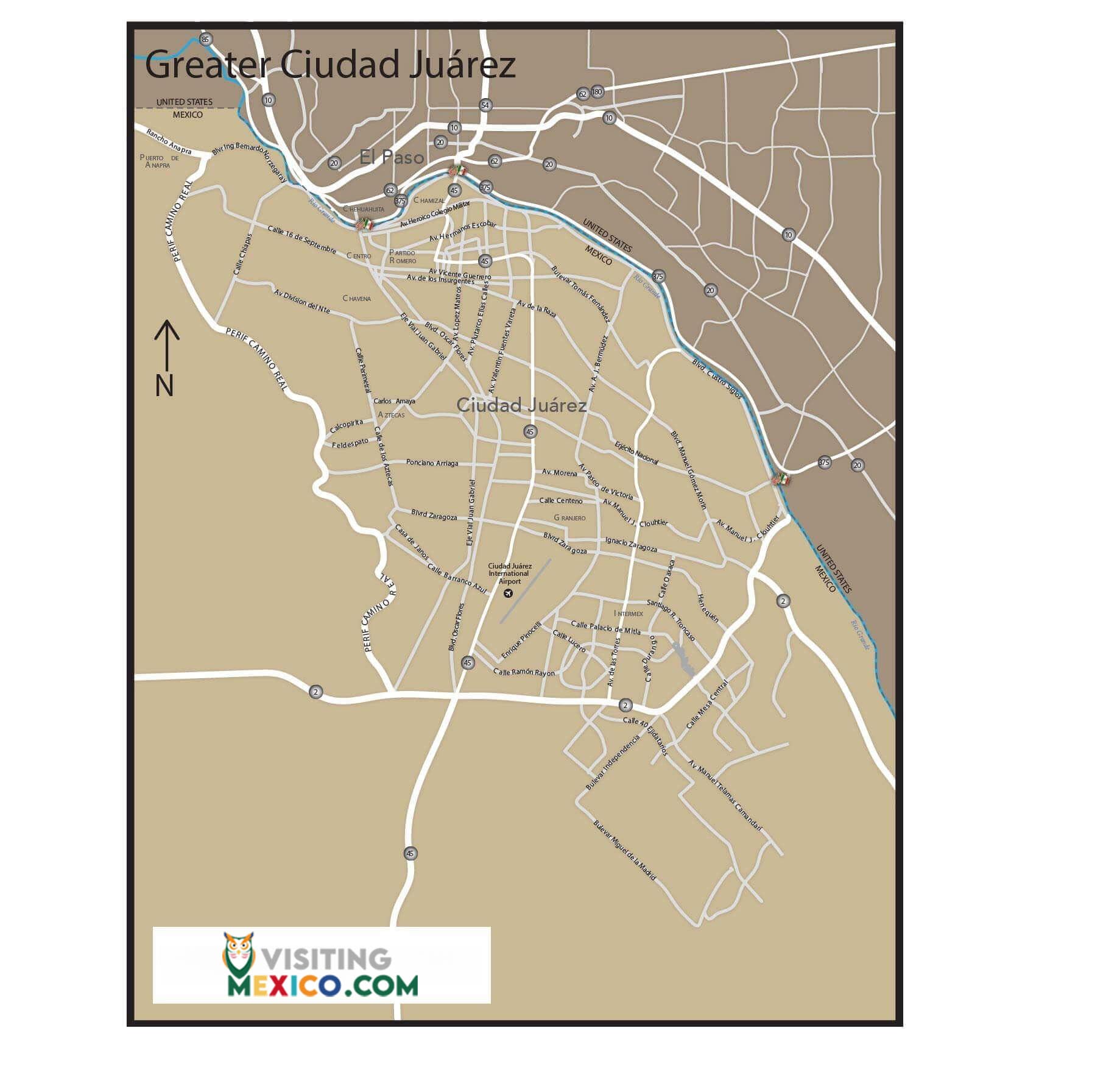 CIUDAD JUAREZ MAP