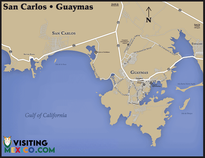 SAN CARLOS GUAYMAS MAP