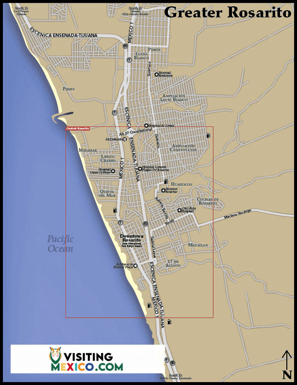 ROSARITO MAP