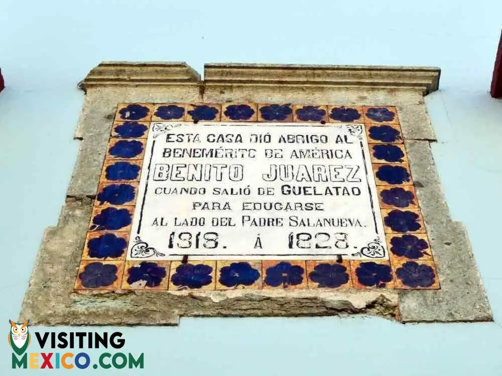 Benito Juarez Plaque in Oaxaca