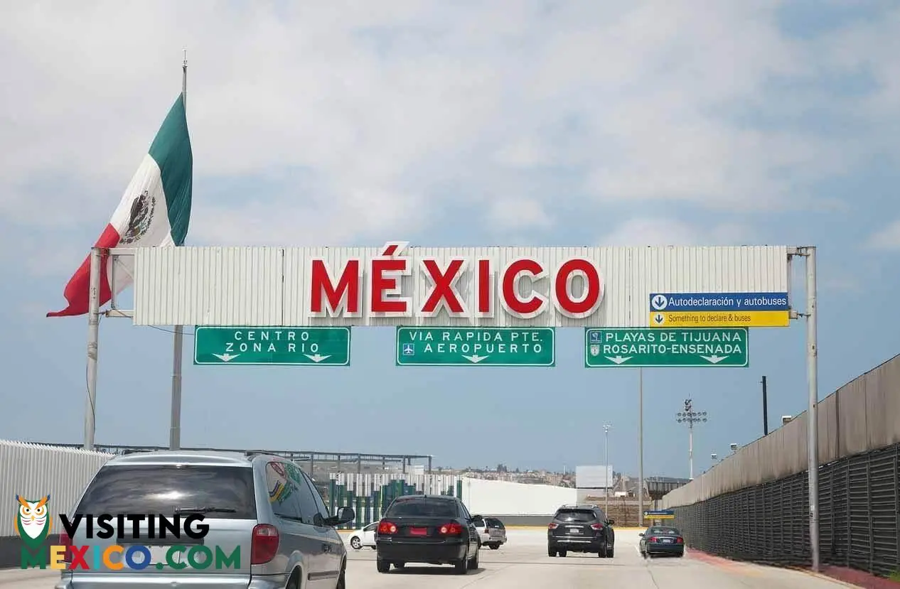 Welcome to Mexico border entrance sign