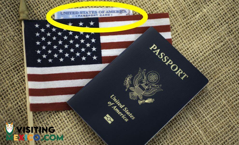 Passport card behind passbook